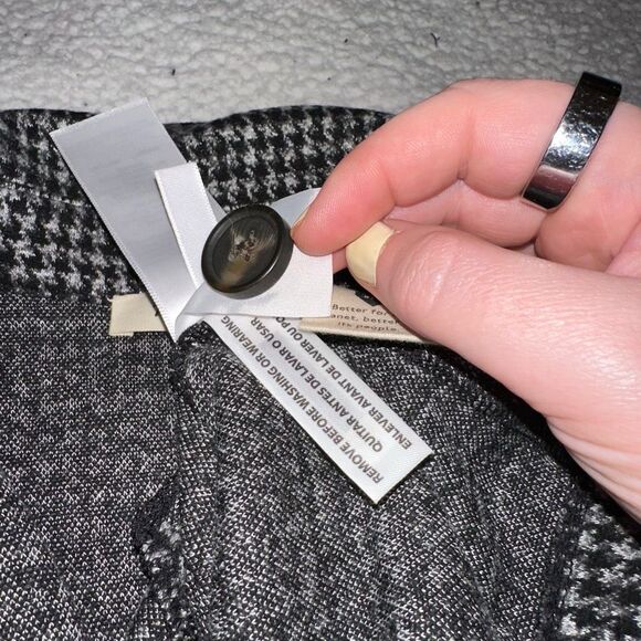 Madewell Medium Redford Houndstooth Button Down Collared Women’s Jacket EUC - Picture 8 of 12